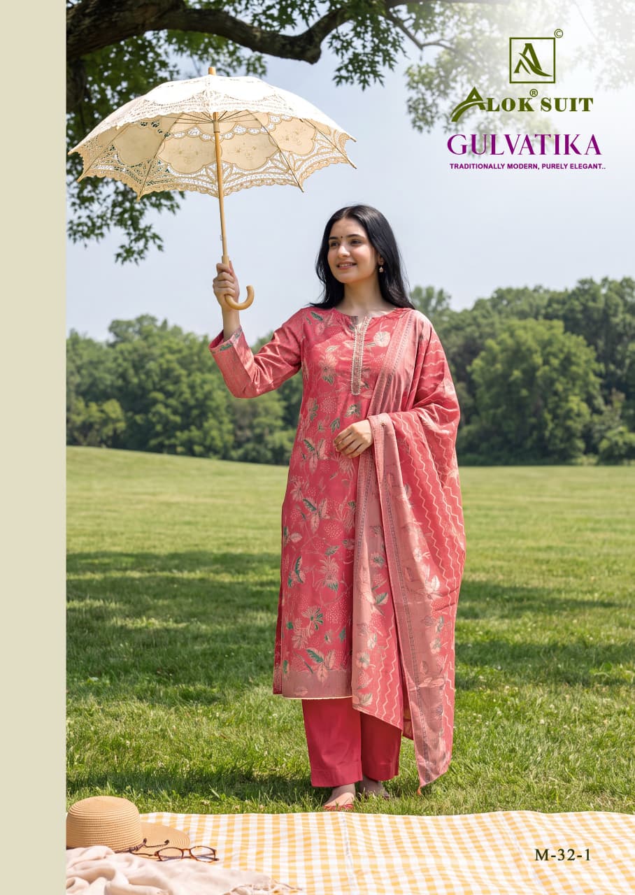Mahunisa Exclusive - Gulvatika Pure Mudaal Designer Suit