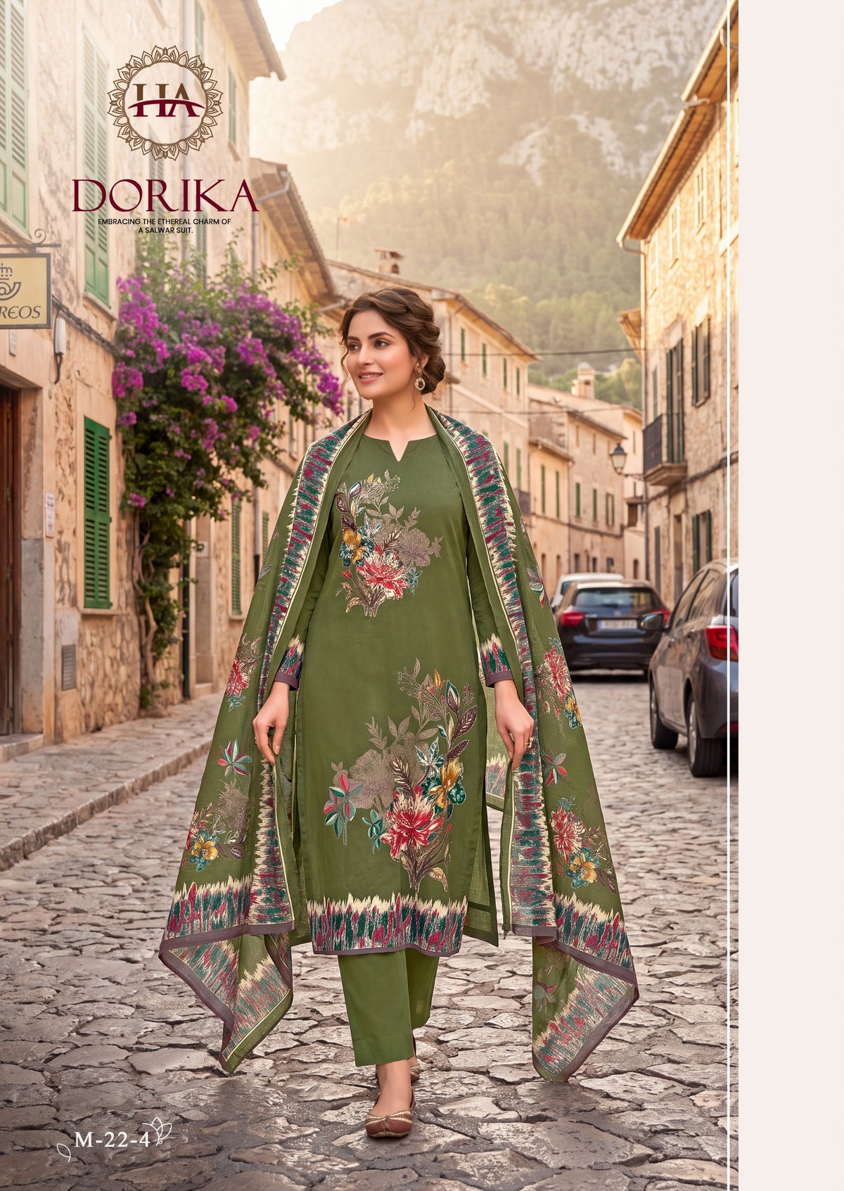 Mahunisa Premium - Dorika Designer Zam Cotton Embroidered Suit Set