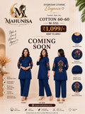 Navy Blue Cotton 60-60 Kurta Set