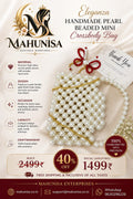 Eleganza Handmade Pearl Beaded Mini Crossbody Bag