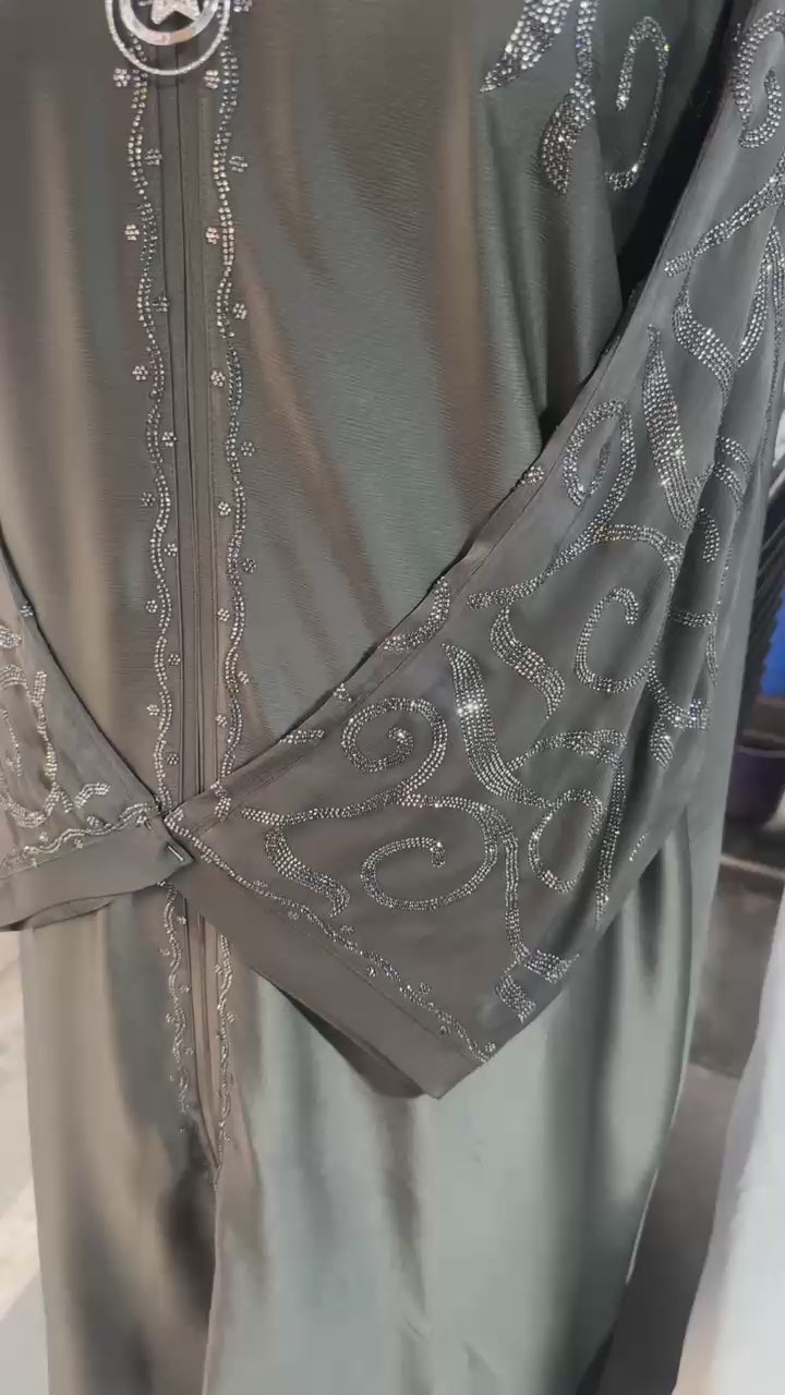 Premium Dubai Abaya for Women – Front Open  Modest Islamic Wear (Luxury)